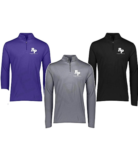 Football 1/4 Long Sleeve Black Dry Fit Shirt